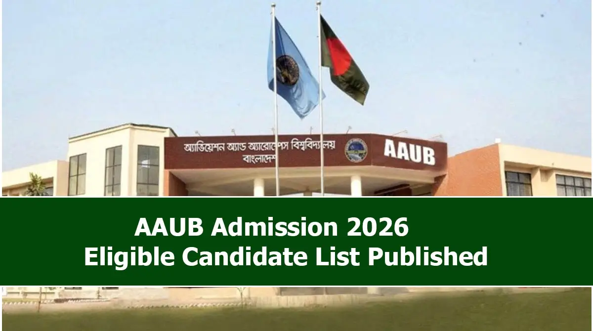 AAUB Admission Eligible List 2026 Published