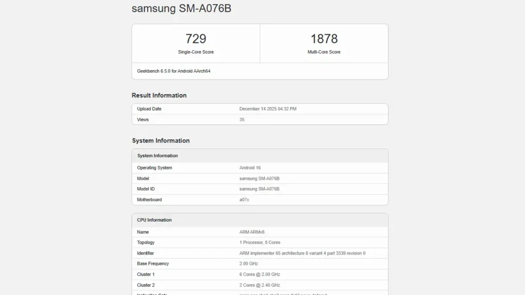 Samsung Galaxy A07 5G