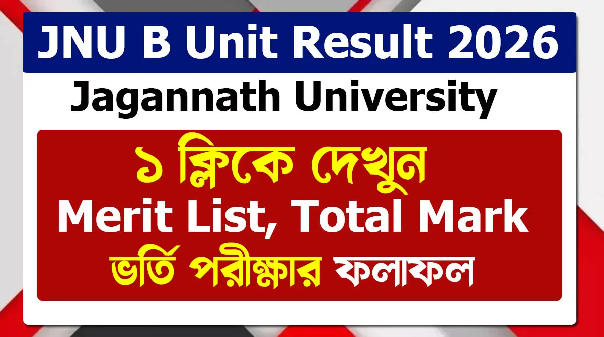 JNU B Unit Result 2026: Jagannath University Merit List, Waiting List