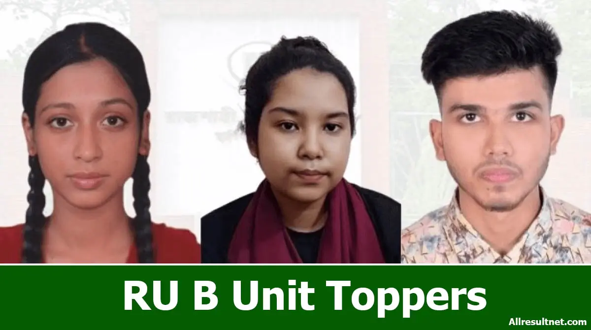 RU B Unit Result Toppers