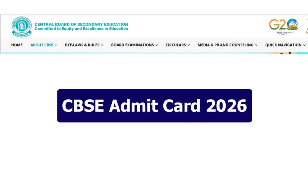 CBSE Admit Card 2026