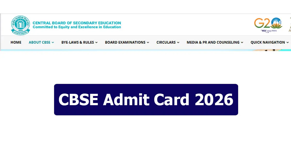 CBSE Admit Card 2026 for 10th, 12th Class released at parikshasangam.cbse.gov.in