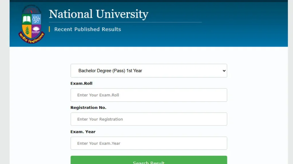 Degree 1st Year Result 2026