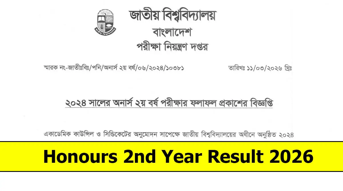 Honours 2nd Year Result