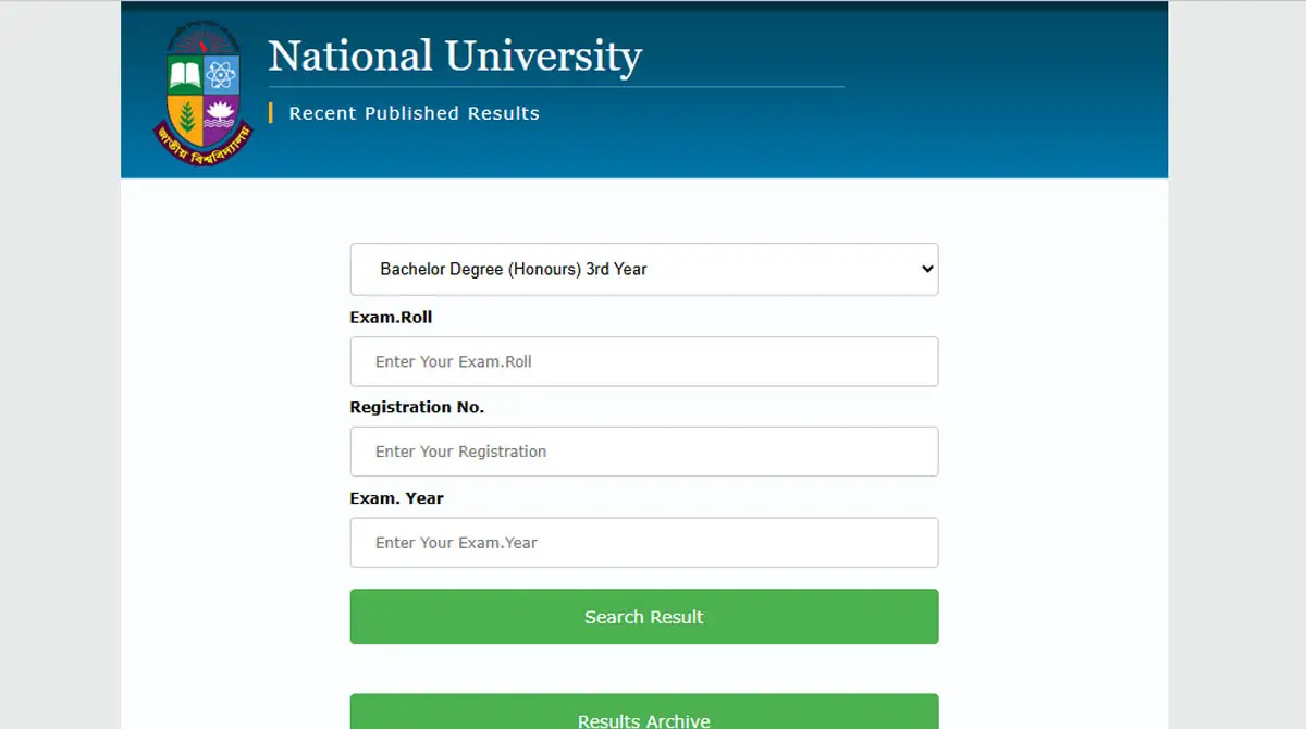 Honours 3rd Year Result 2026 Published
