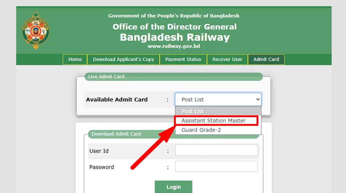 Railway Station Master Admit Card 2026